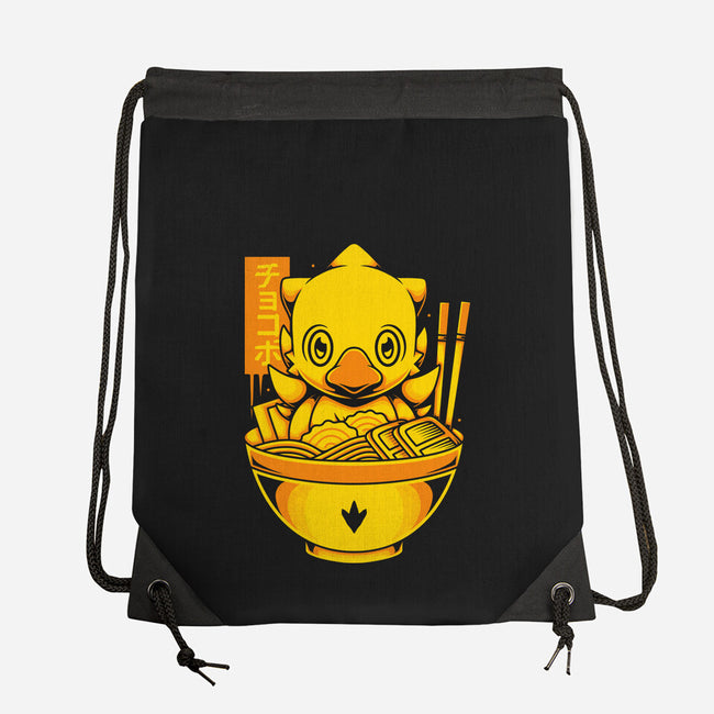 Chocobo Ramen-None-Drawstring-Bag-Alundrart