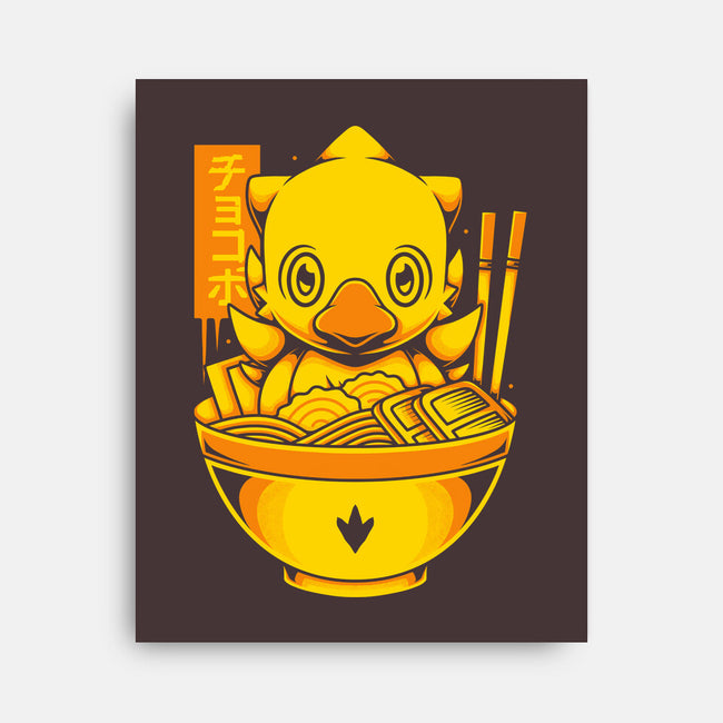 Chocobo Ramen-None-Stretched-Canvas-Alundrart