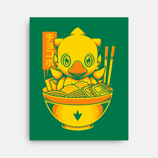 Chocobo Ramen-None-Stretched-Canvas-Alundrart