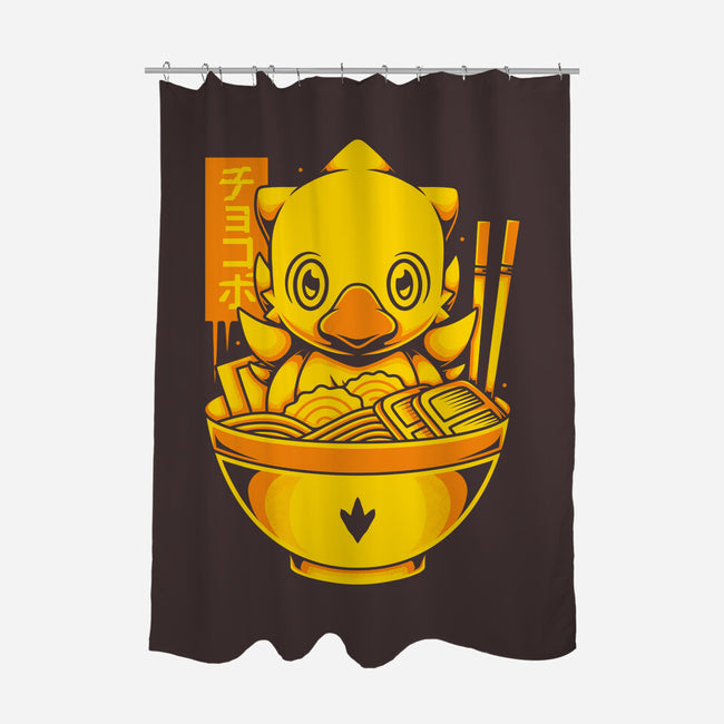 Chocobo Ramen-None-Polyester-Shower Curtain-Alundrart