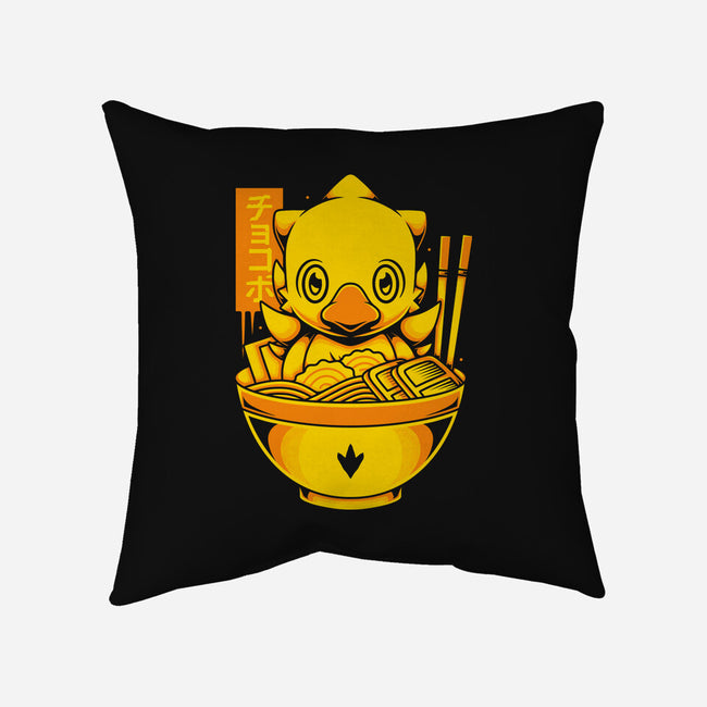 Chocobo Ramen-None-Removable Cover w Insert-Throw Pillow-Alundrart