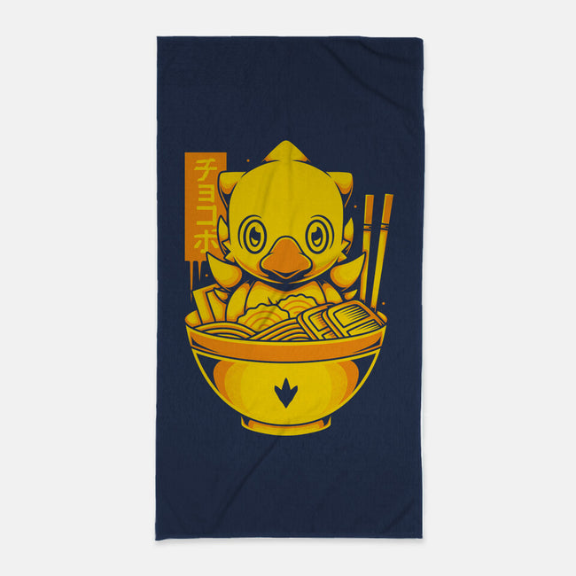 Chocobo Ramen-None-Beach-Towel-Alundrart