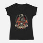The Lone Bounty Hunter-Womens-V-Neck-Tee-momma_gorilla