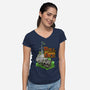 Roll The Master Dice-Womens-V-Neck-Tee-Diego Oliver