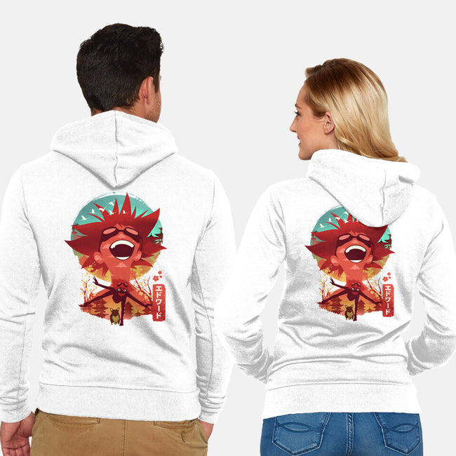 Ukiyo-e Edward-Unisex-Zip-Up-Sweatshirt-dandingeroz