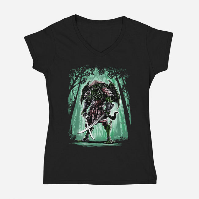 Cthulhumurai-Womens-V-Neck-Tee-zascanauta