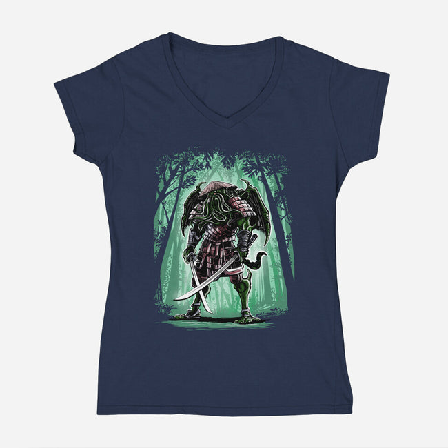 Cthulhumurai-Womens-V-Neck-Tee-zascanauta