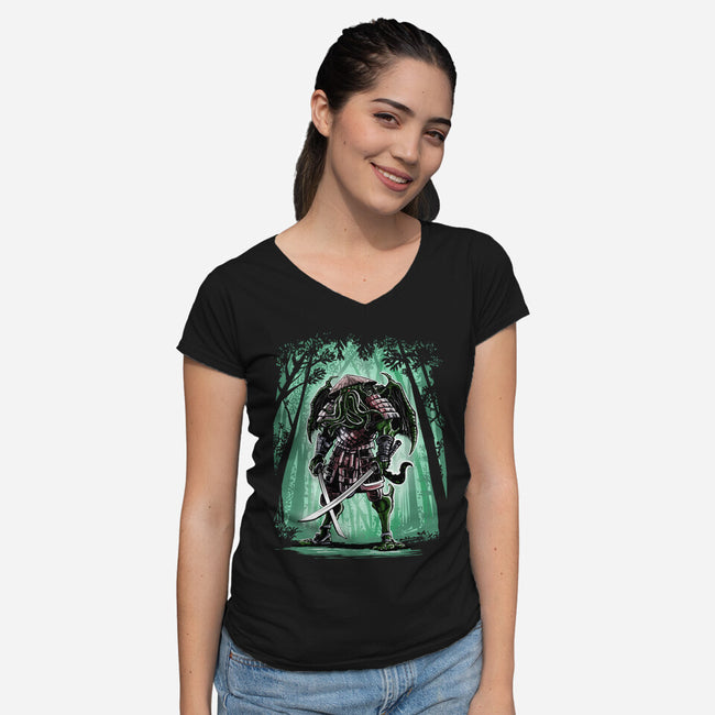 Cthulhumurai-Womens-V-Neck-Tee-zascanauta