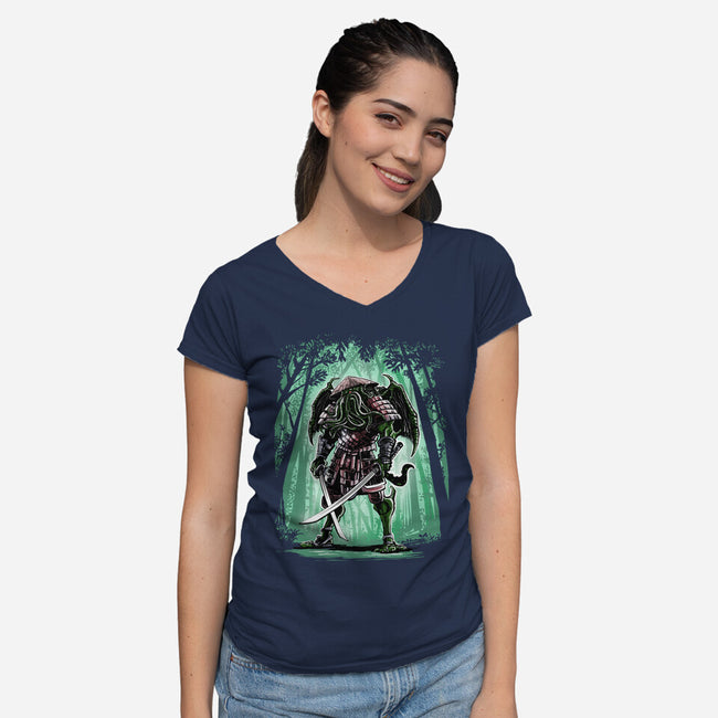 Cthulhumurai-Womens-V-Neck-Tee-zascanauta