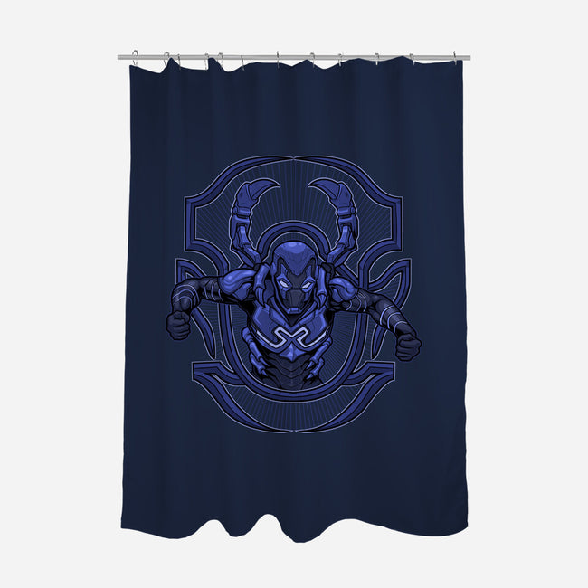Beetle-Man-None-Polyester-Shower Curtain-Astrobot Invention