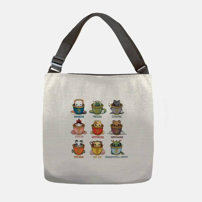 Tea Types-None-Adjustable Tote-Bag-Vallina84