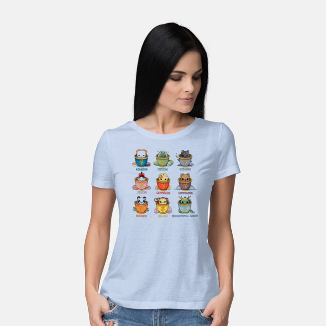 Tea Types-Womens-Basic-Tee-Vallina84