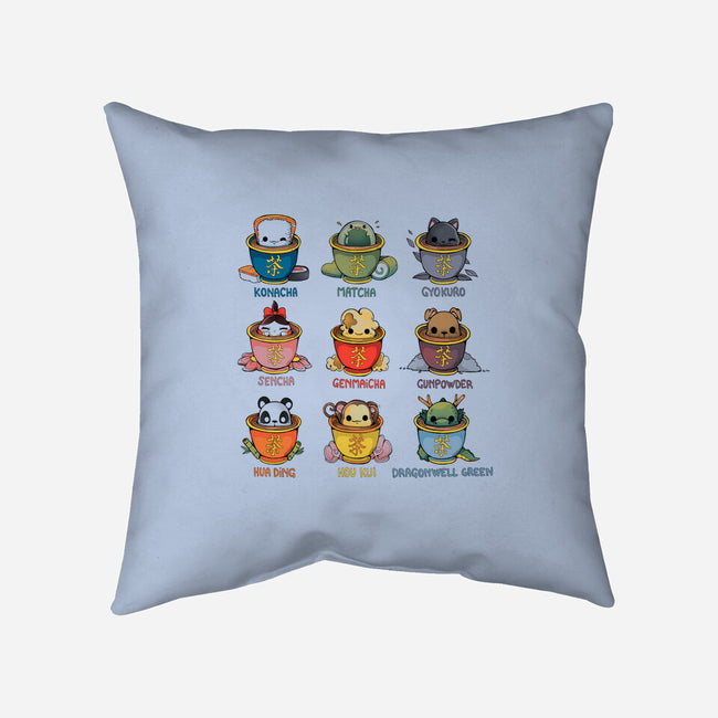 Tea Types-None-Removable Cover w Insert-Throw Pillow-Vallina84