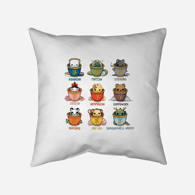 Tea Types-None-Removable Cover w Insert-Throw Pillow-Vallina84