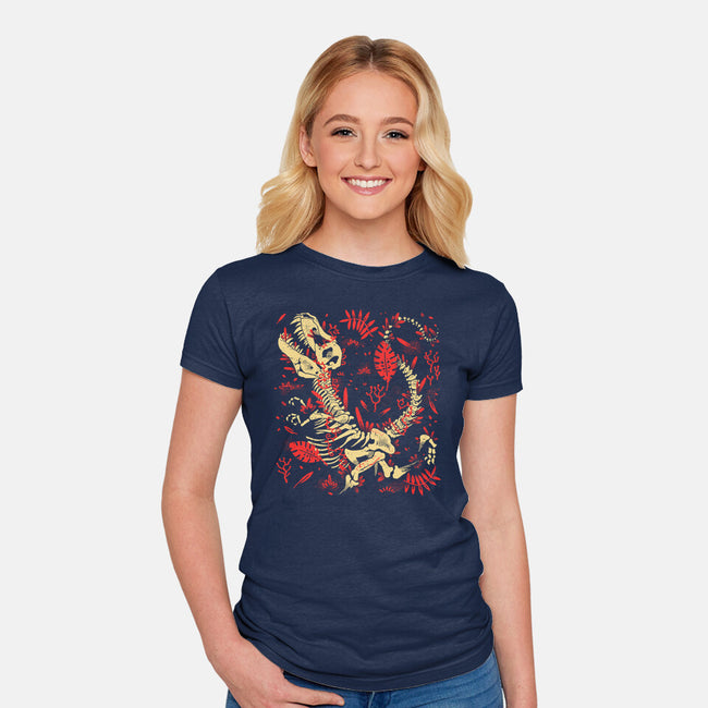 Jurassic Rex-Womens-Fitted-Tee-estudiofitas