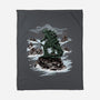 Kaiju Above The Sea Of Fog-None-Fleece-Blanket-zascanauta