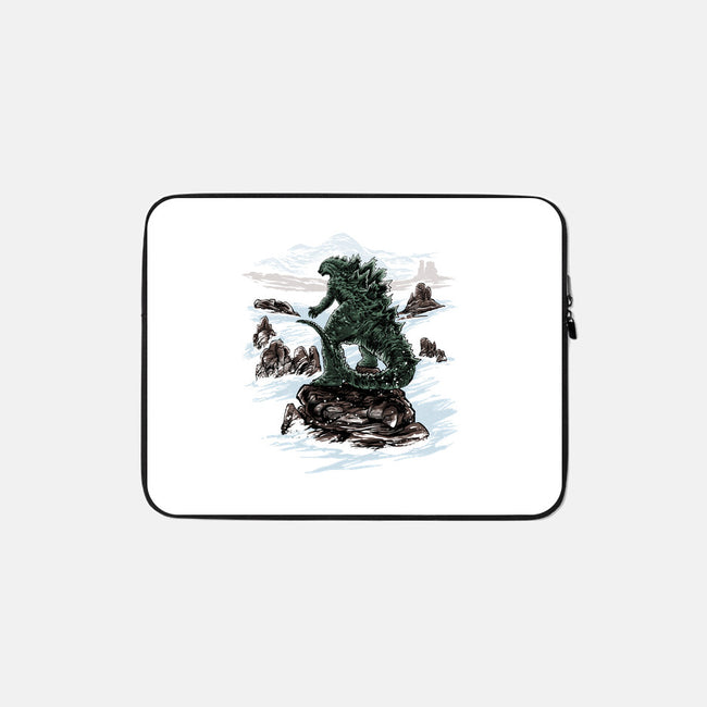 Kaiju Above The Sea Of Fog-None-Zippered-Laptop Sleeve-zascanauta
