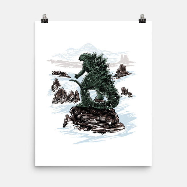 Kaiju Above The Sea Of Fog-None-Matte-Poster-zascanauta