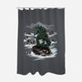 Kaiju Above The Sea Of Fog-None-Polyester-Shower Curtain-zascanauta