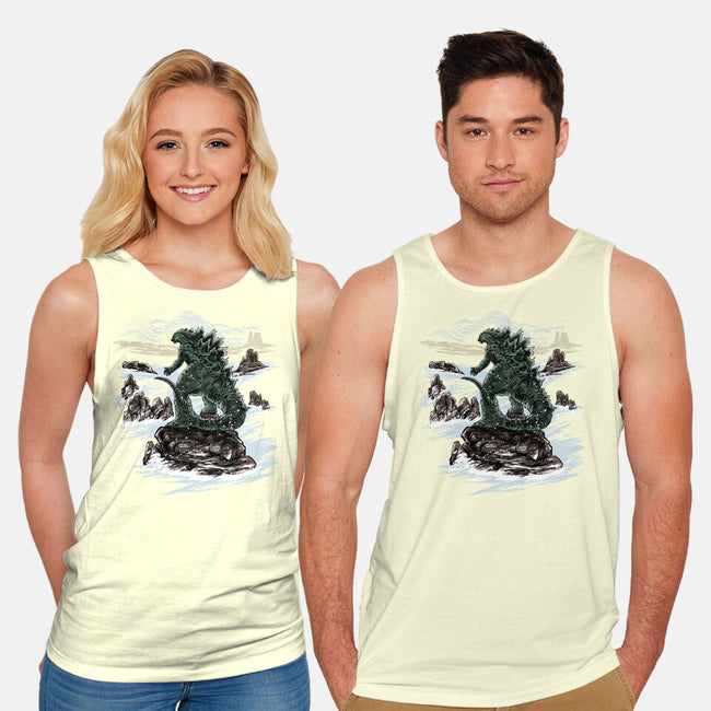 Kaiju Above The Sea Of Fog-Unisex-Basic-Tank-zascanauta