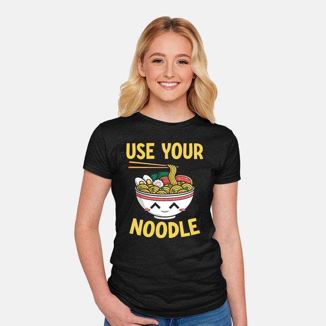 Always Use Your Noodle-Womens-Fitted-Tee-krisren28