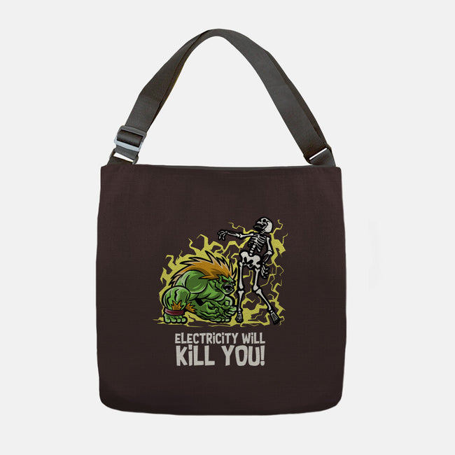 Electricity Will Kill You-None-Adjustable Tote-Bag-zascanauta