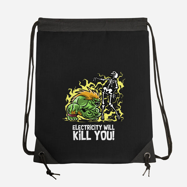 Electricity Will Kill You-None-Drawstring-Bag-zascanauta
