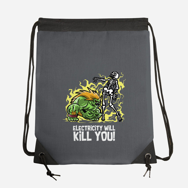 Electricity Will Kill You-None-Drawstring-Bag-zascanauta