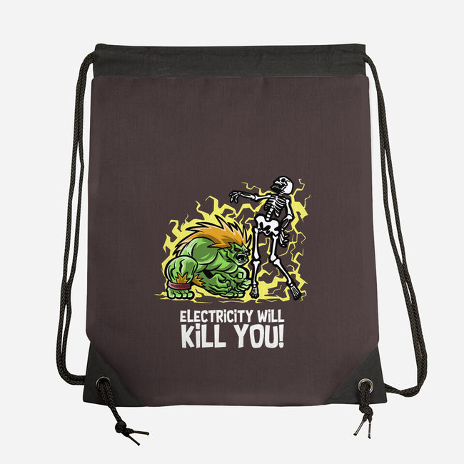 Electricity Will Kill You-None-Drawstring-Bag-zascanauta