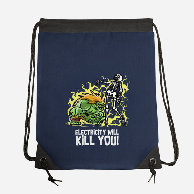 Electricity Will Kill You-None-Drawstring-Bag-zascanauta