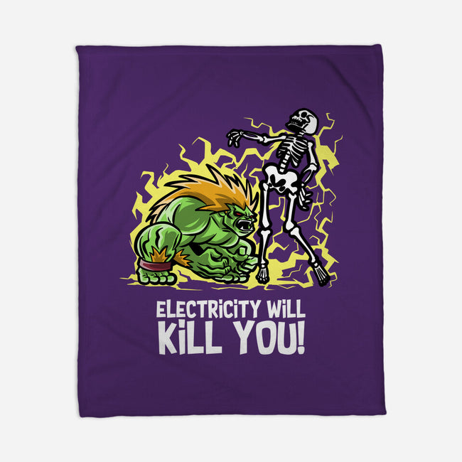 Electricity Will Kill You-None-Fleece-Blanket-zascanauta