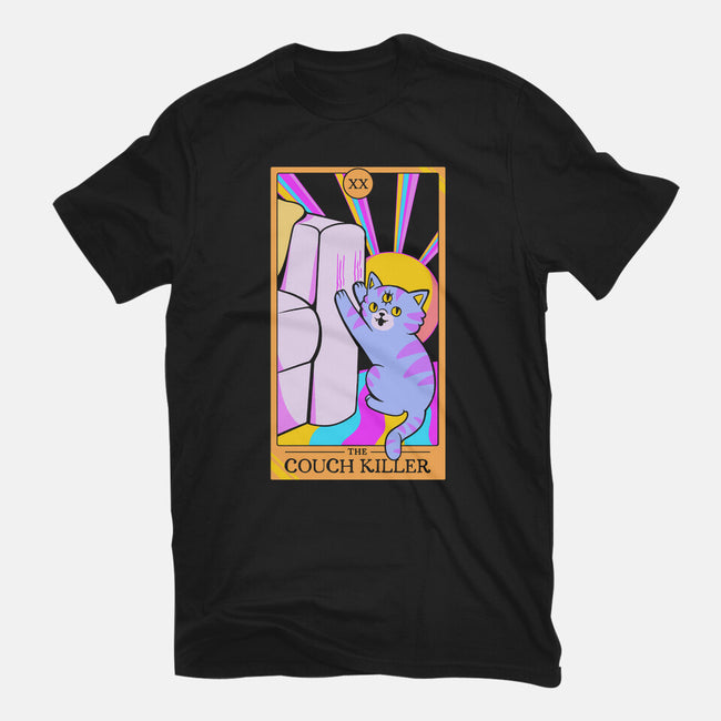 Cat The Couch Killer-Womens-Basic-Tee-tobefonseca