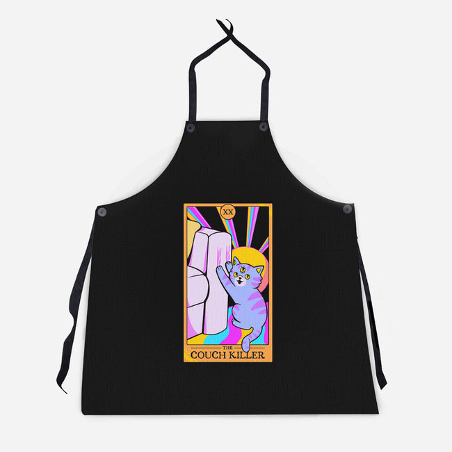 Cat The Couch Killer-Unisex-Kitchen-Apron-tobefonseca