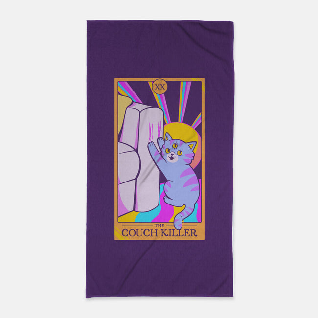 Cat The Couch Killer-None-Beach-Towel-tobefonseca