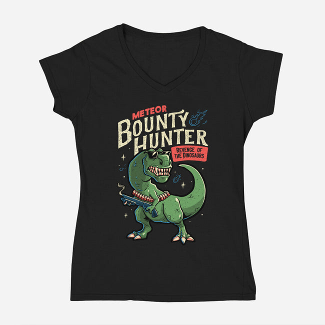 Meteor Bounty Hunter-Womens-V-Neck-Tee-tobefonseca