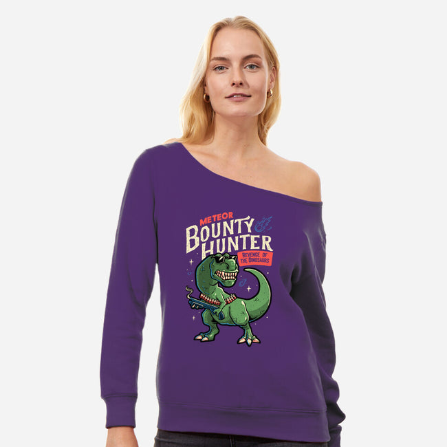 Meteor Bounty Hunter-Womens-Off Shoulder-Sweatshirt-tobefonseca