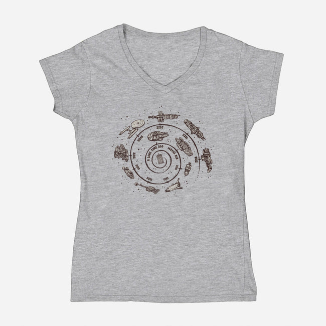Timeline-Womens-V-Neck-Tee-kg07
