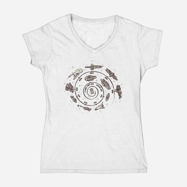 Timeline-Womens-V-Neck-Tee-kg07