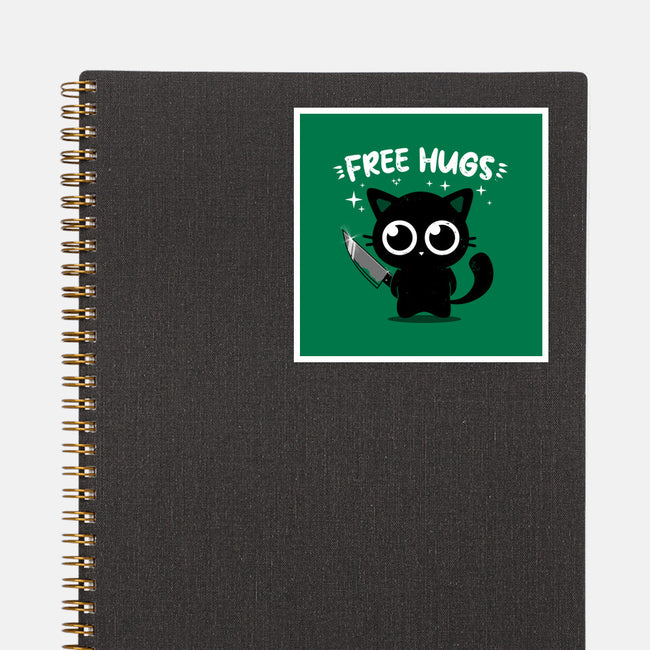 Free Kitty Hugs-None-Glossy-Sticker-erion_designs