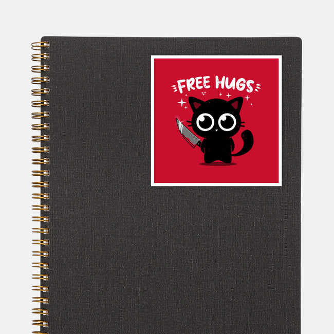 Free Kitty Hugs-None-Glossy-Sticker-erion_designs