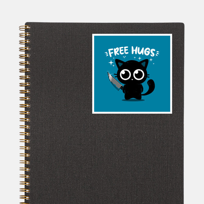Free Kitty Hugs-None-Glossy-Sticker-erion_designs