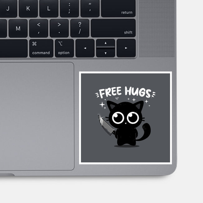 Free Kitty Hugs-None-Glossy-Sticker-erion_designs