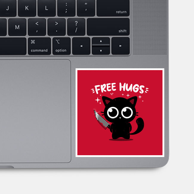 Free Kitty Hugs-None-Glossy-Sticker-erion_designs