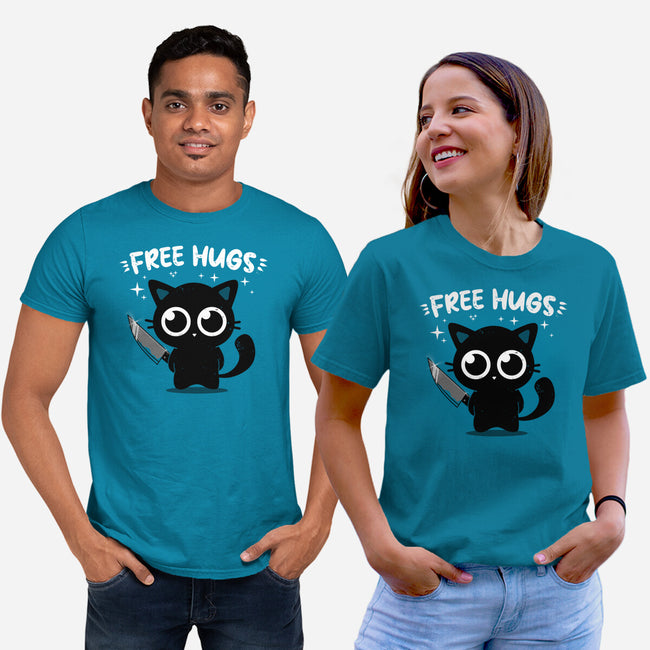 Free Kitty Hugs-Unisex-Basic-Tee-erion_designs