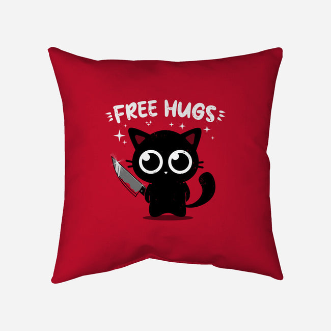 Free Kitty Hugs-None-Removable Cover-Throw Pillow-erion_designs