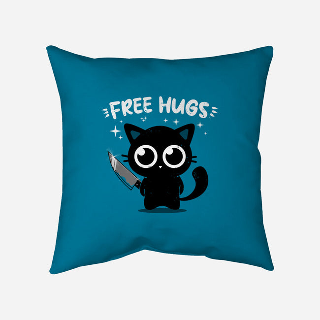 Free Kitty Hugs-None-Removable Cover-Throw Pillow-erion_designs