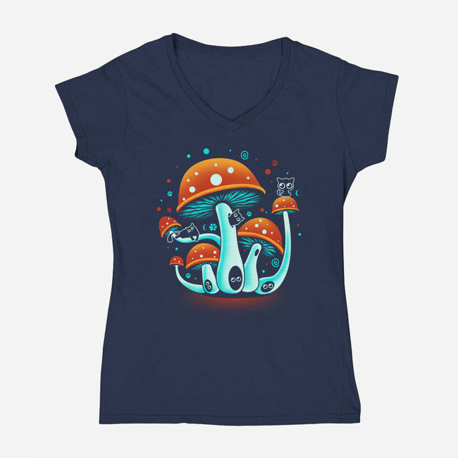 Catland-Womens-V-Neck-Tee-erion_designs