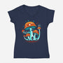 Catland-Womens-V-Neck-Tee-erion_designs