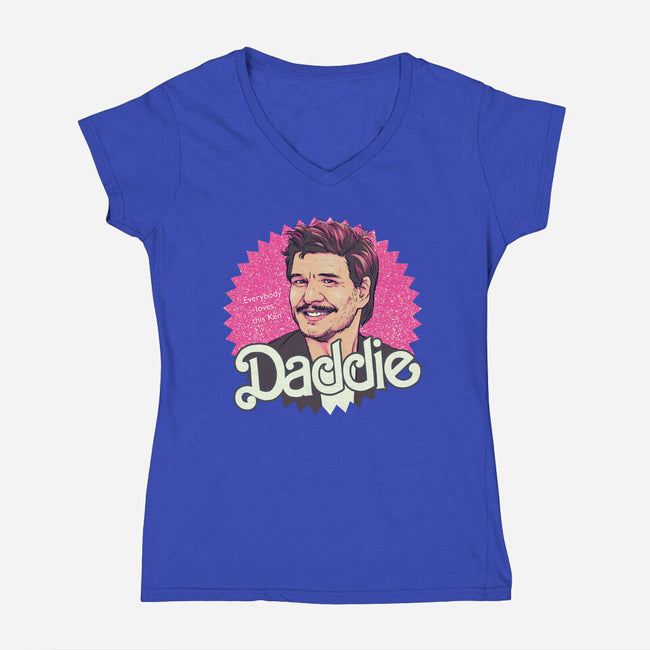 Daddie-Womens-V-Neck-Tee-Geekydog