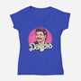 Daddie-Womens-V-Neck-Tee-Geekydog